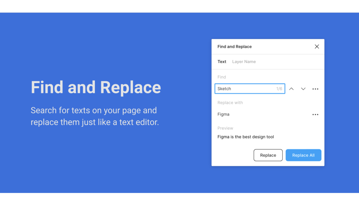 รูป Plugin ชื่อ Find and Replace จาก Figma